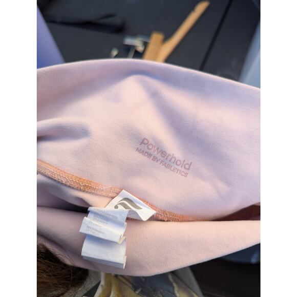 Pink Powerhold fabletics L large compression leggings athletic gym workout fall - Picture 5 of 7